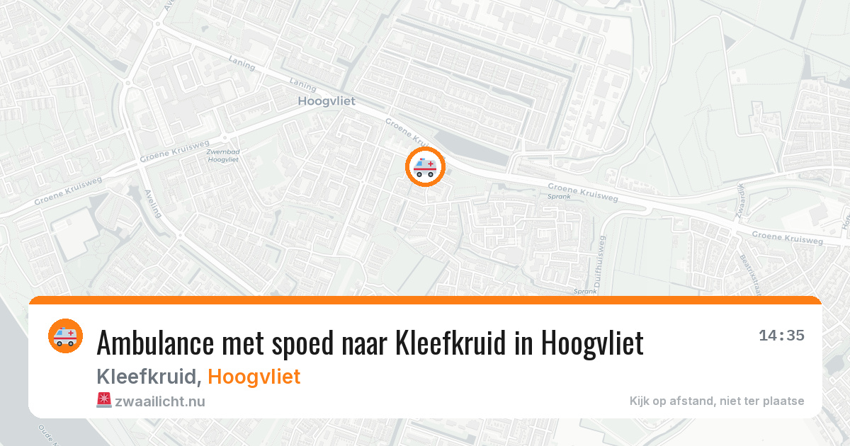 Ambulance met spoed naar Kleefkruid in Hoogvliet — 7 mei 2026
