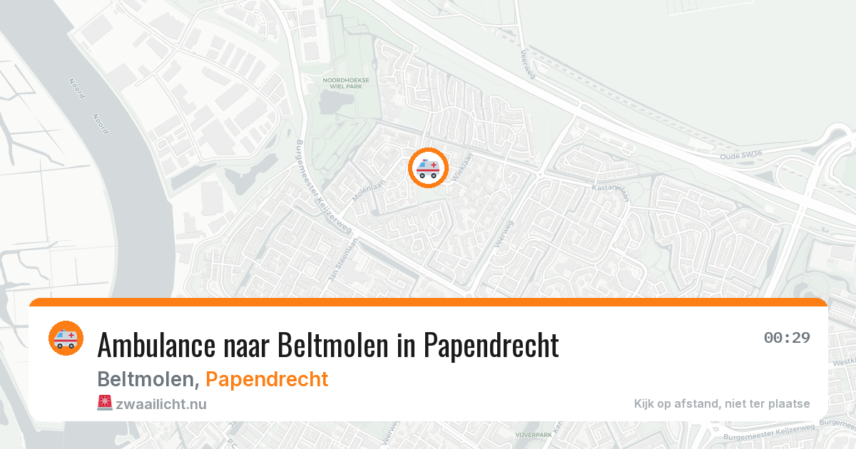 Ambulance naar Beltmolen in Papendrecht — 7 apr 2026