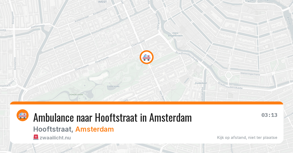 Ambulance naar Hooftstraat in Amsterdam — 13 mei 2026