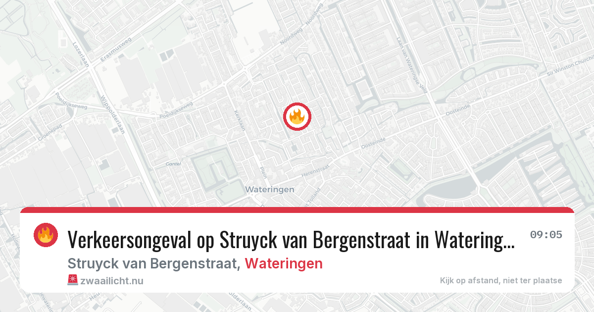 Verkeersongeval op Struyck van Bergenstraat in Wateringen — 14 mei 2026