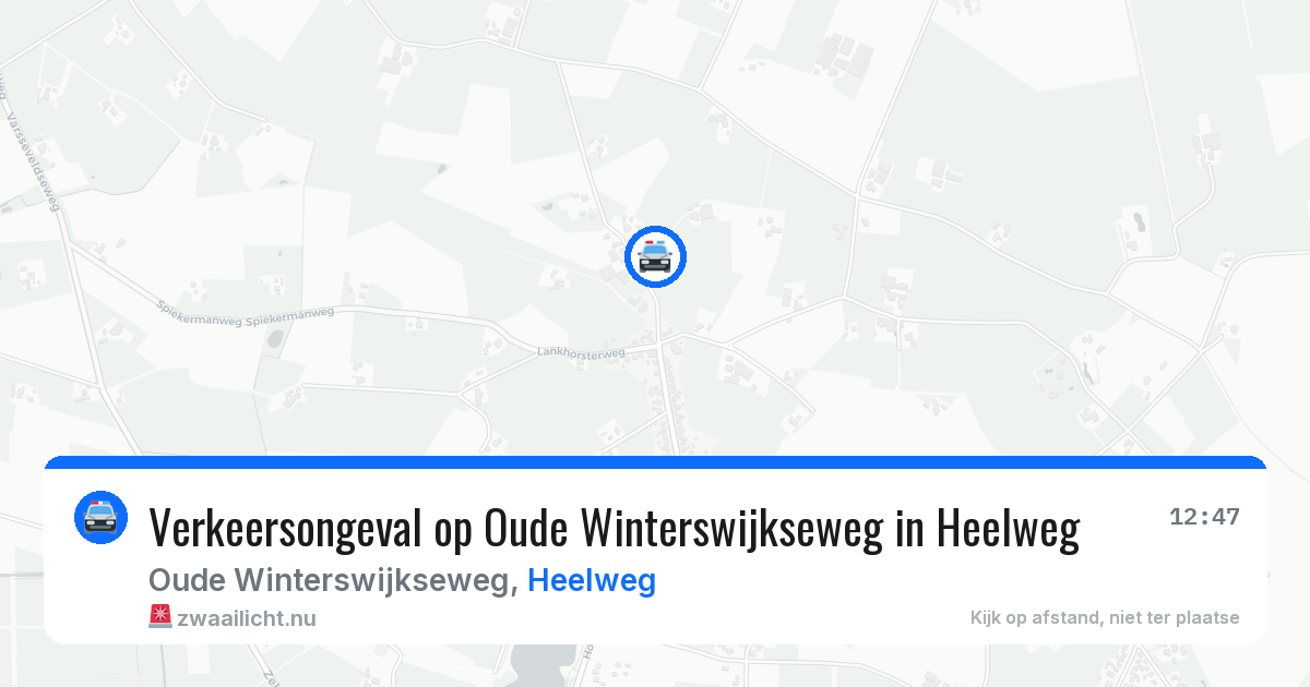Verkeersongeval op Oude Winterswijkseweg in Heelweg — 14 mrt 2026