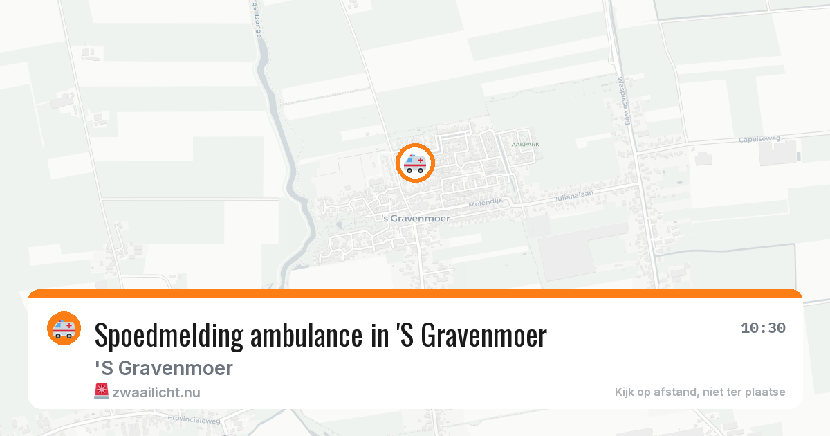 Spoedmelding ambulance in 'S Gravenmoer — 10 jul 2026