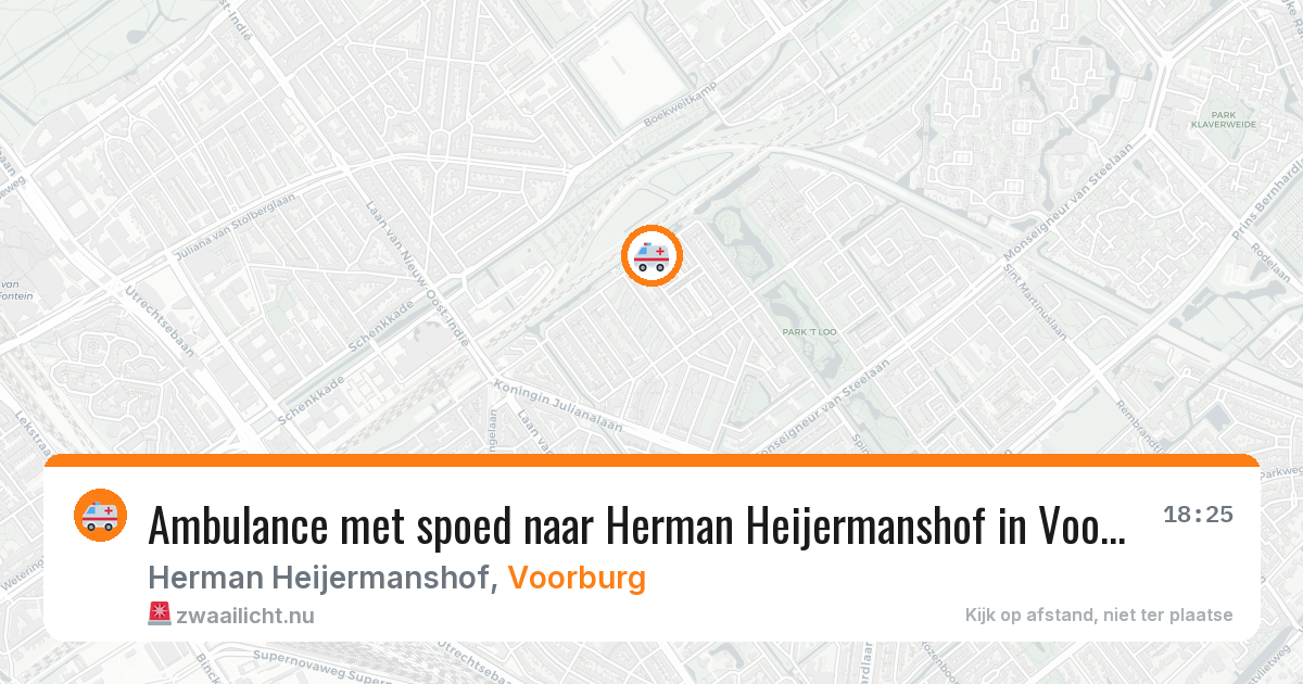 Ambulance met spoed naar Herman Heijermanshof in Voorburg — 23 jan 2026