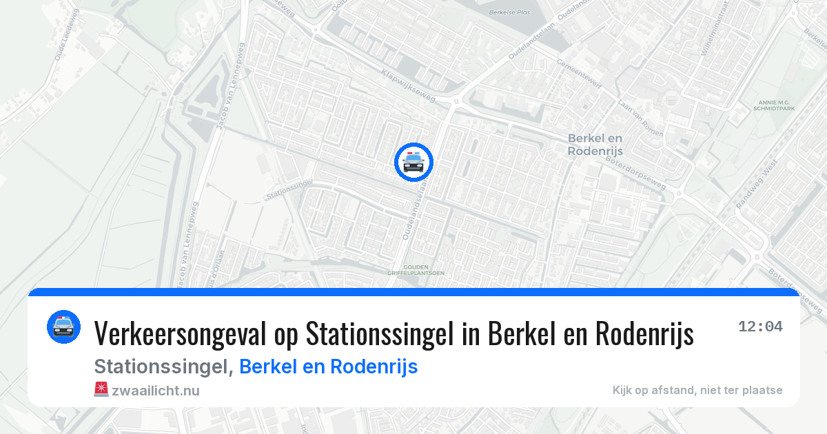 Verkeersongeval op Stationssingel in Berkel en Rodenrijs — 15 jul 2026