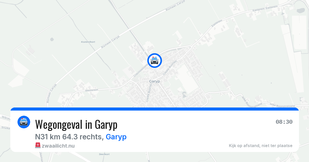 Wegongeval in Garyp — 12 mrt 2026