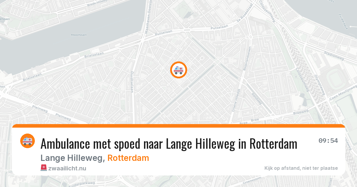 Ambulance met spoed naar Lange Hilleweg in Rotterdam — 28 mei 2026