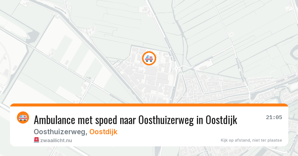 Ambulance met spoed naar Oosthuizerweg in Oostdijk — 15 jul 2026