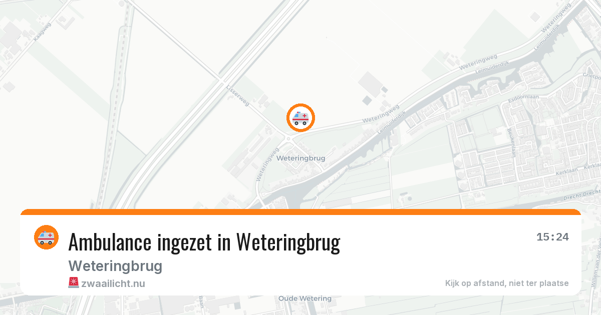 Ambulance ingezet in Weteringbrug — 13 apr 2026