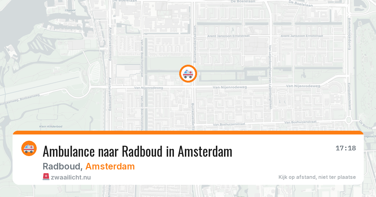 Ambulance naar Radboud in Amsterdam — 1 apr 2026