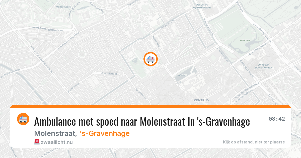 Ambulance met spoed naar Molenstraat in 's-Gravenhage — 19 jul 2026