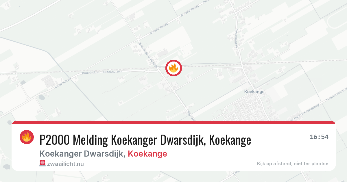 P2000 Melding Koekanger Dwarsdijk, Koekange — 1 apr 2026