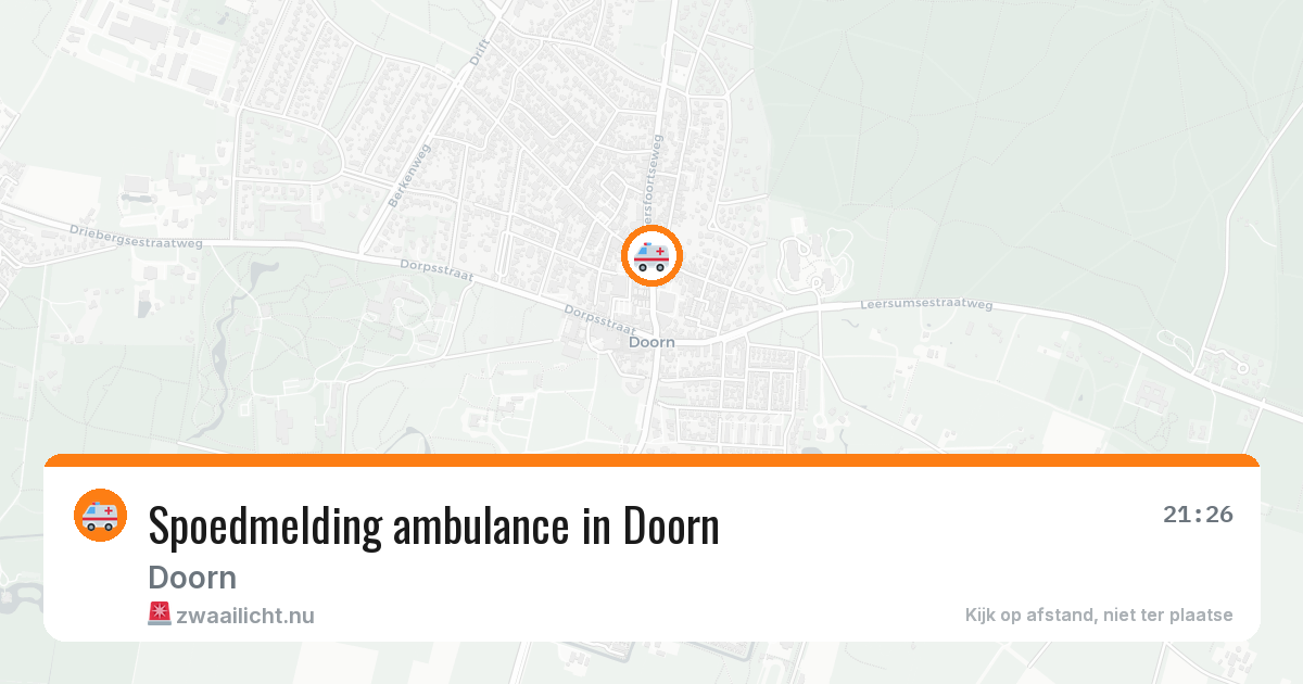 Spoedmelding ambulance in Doorn — 2 jun 2026