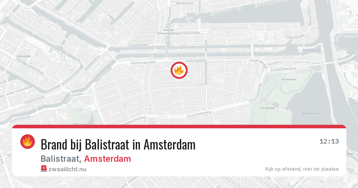 Brand bij Balistraat in Amsterdam — 18 jul 2026