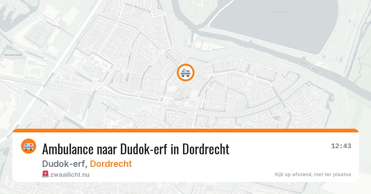 Ambulance naar Dudok-erf in Dordrecht — 13 jul 2026