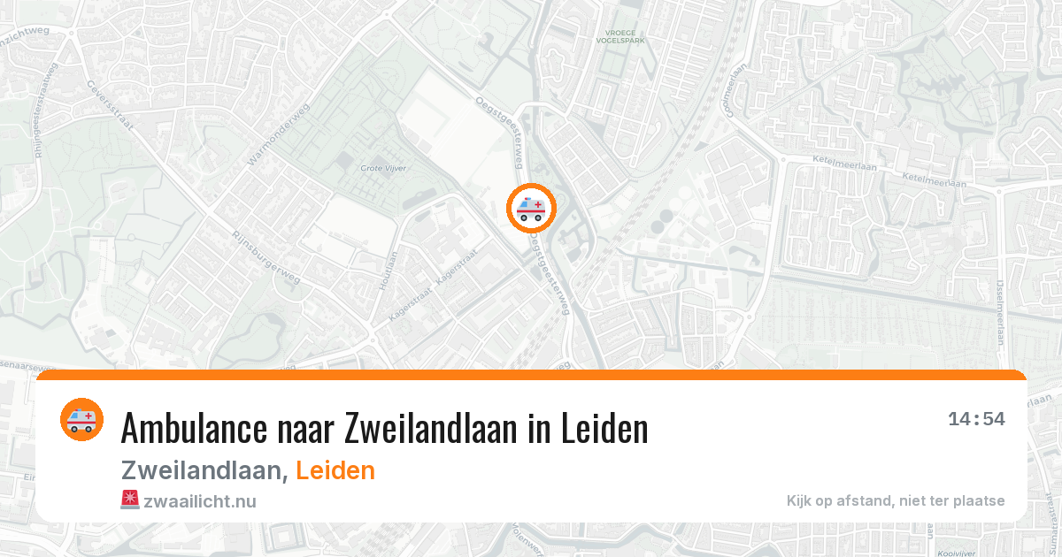 Ambulance naar Zweilandlaan in Leiden — 22 jul 2026
