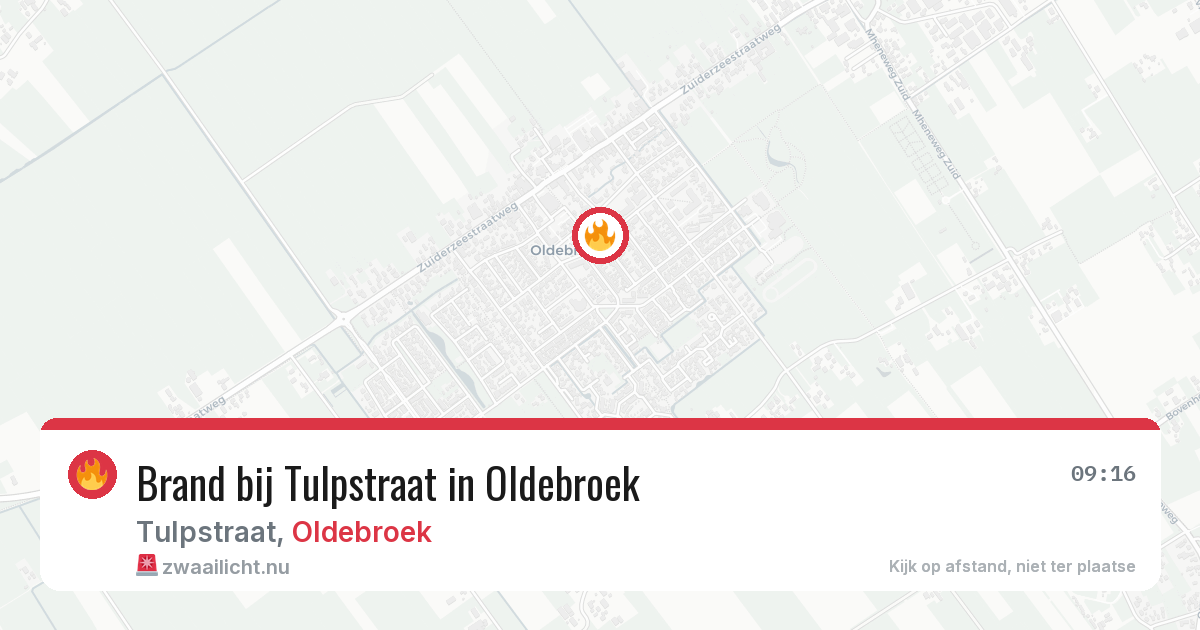 Brand bij Tulpstraat in Oldebroek — 8 jun 2026