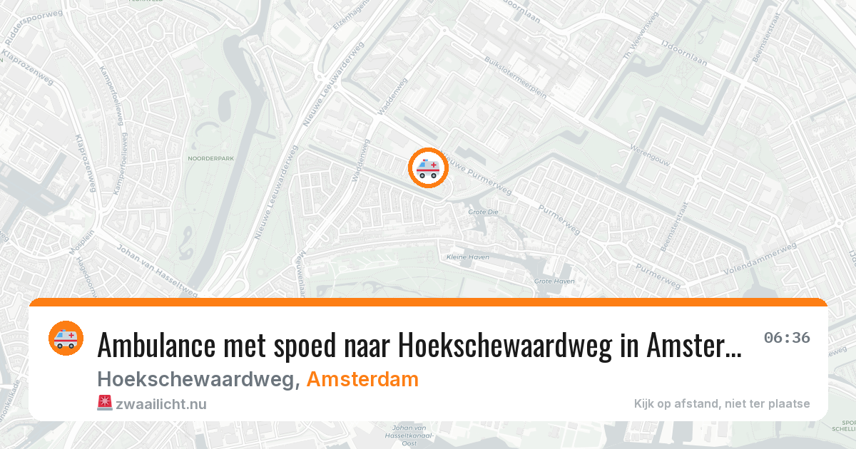 Ambulance met spoed naar Hoekschewaardweg in Amsterdam — 22 jul 2026