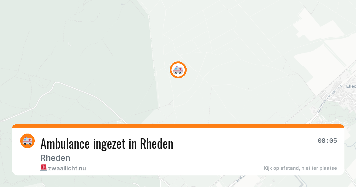 Ambulance ingezet in Rheden — 26 jul 2026