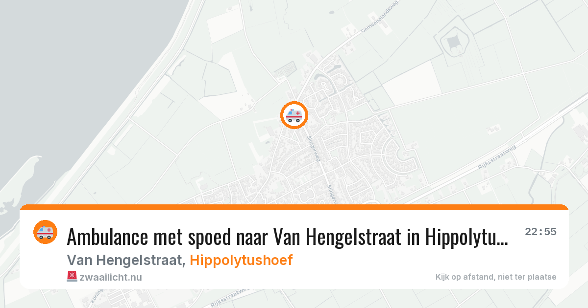 Ambulance met spoed naar Van Hengelstraat in Hippolytushoef — 19 jul 2026