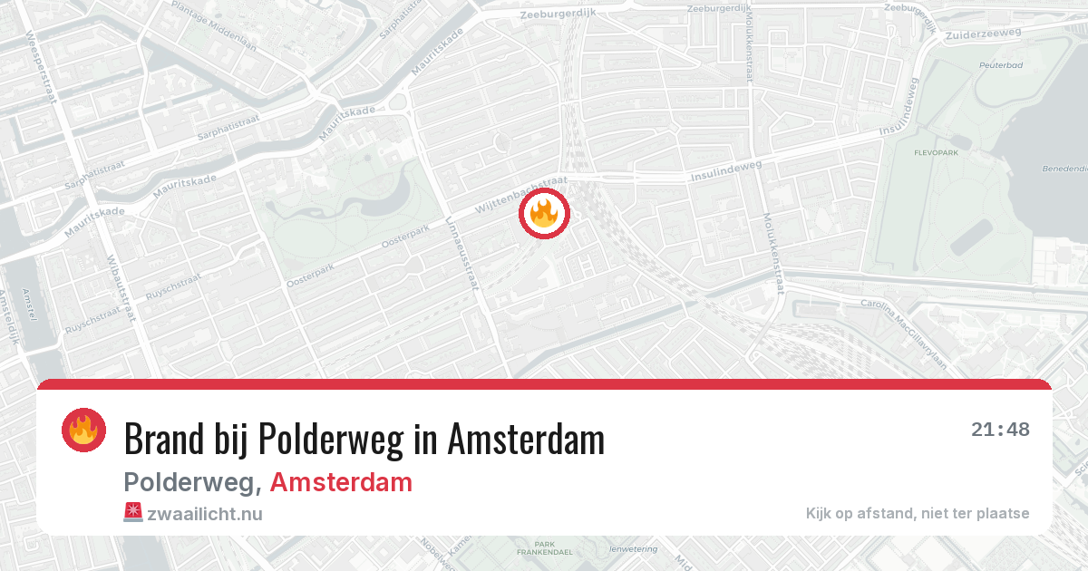 Brand bij Polderweg in Amsterdam — 22 mei 2026