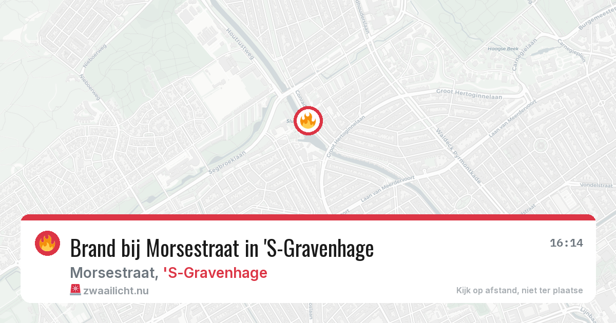 Brand bij Morsestraat in 'S-Gravenhage — 12 jul 2026