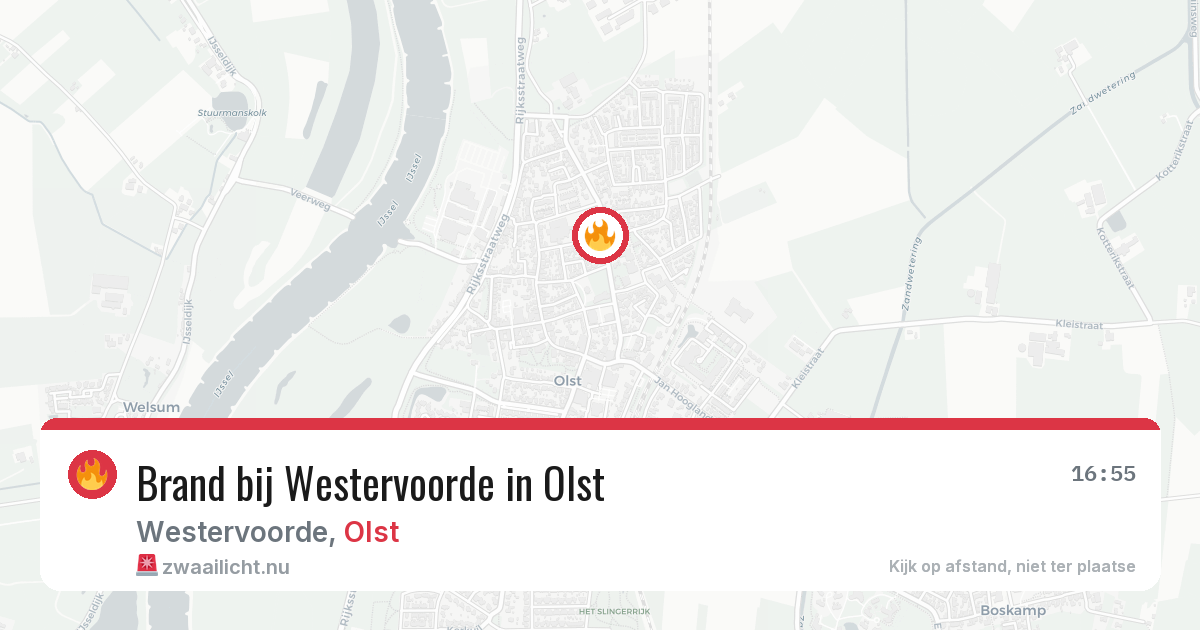 Brand bij Westervoorde in Olst — 7 jul 2026