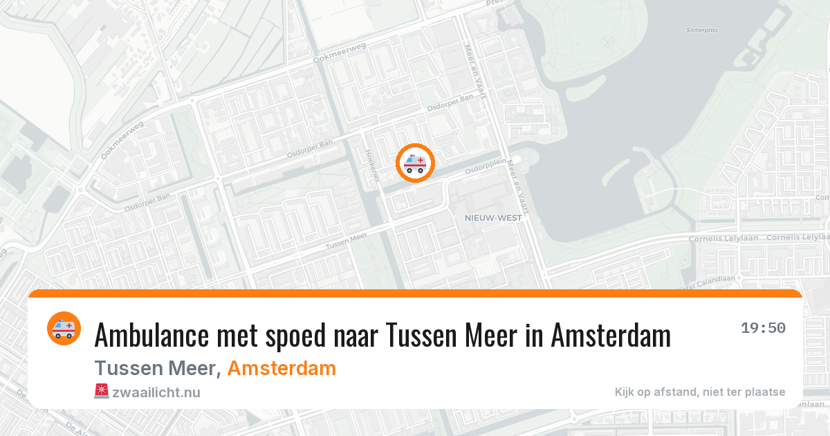 Ambulance met spoed naar Tussen Meer in Amsterdam — 19 mrt 2026