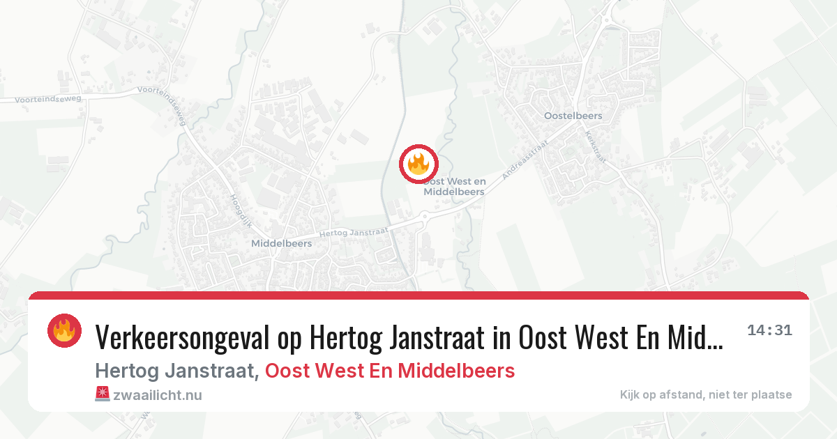 Verkeersongeval op Hertog Janstraat in Oost West En Middelbeers — 24 feb 2026