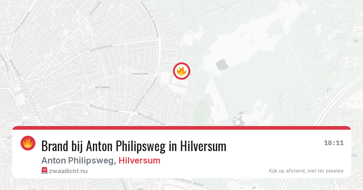 Brand bij Anton Philipsweg in Hilversum — 19 jul 2026