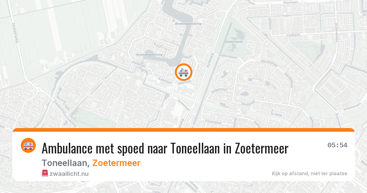 Ambulance met spoed naar Toneellaan in Zoetermeer — 6 jun 2026