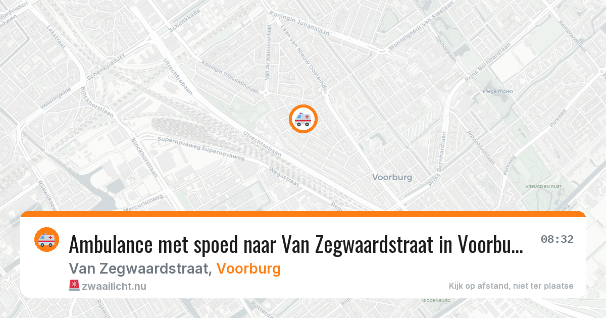 Ambulance met spoed naar Van Zegwaardstraat in Voorburg — 15 jul 2026
