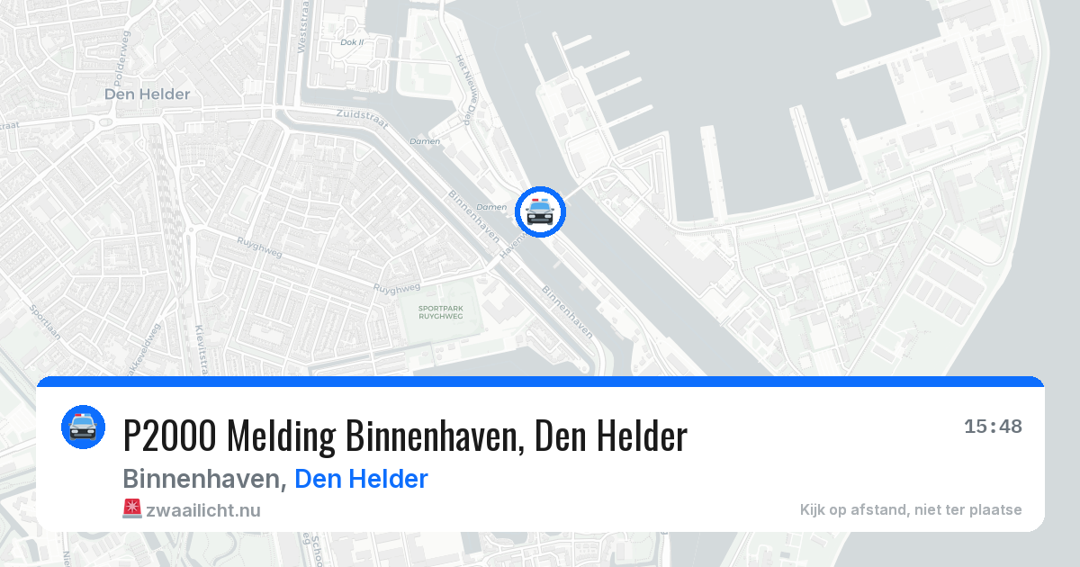 P2000 Melding Binnenhaven, Den Helder — 11 mei 2026
