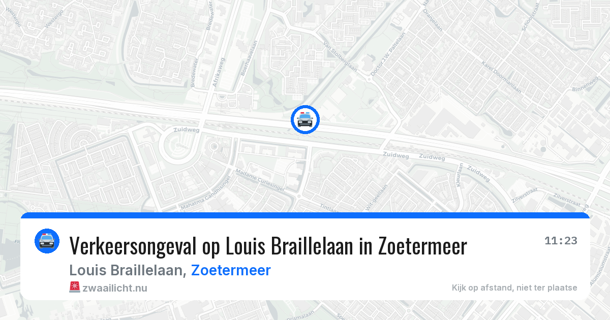Verkeersongeval op Louis Braillelaan in Zoetermeer — 12 mei 2026