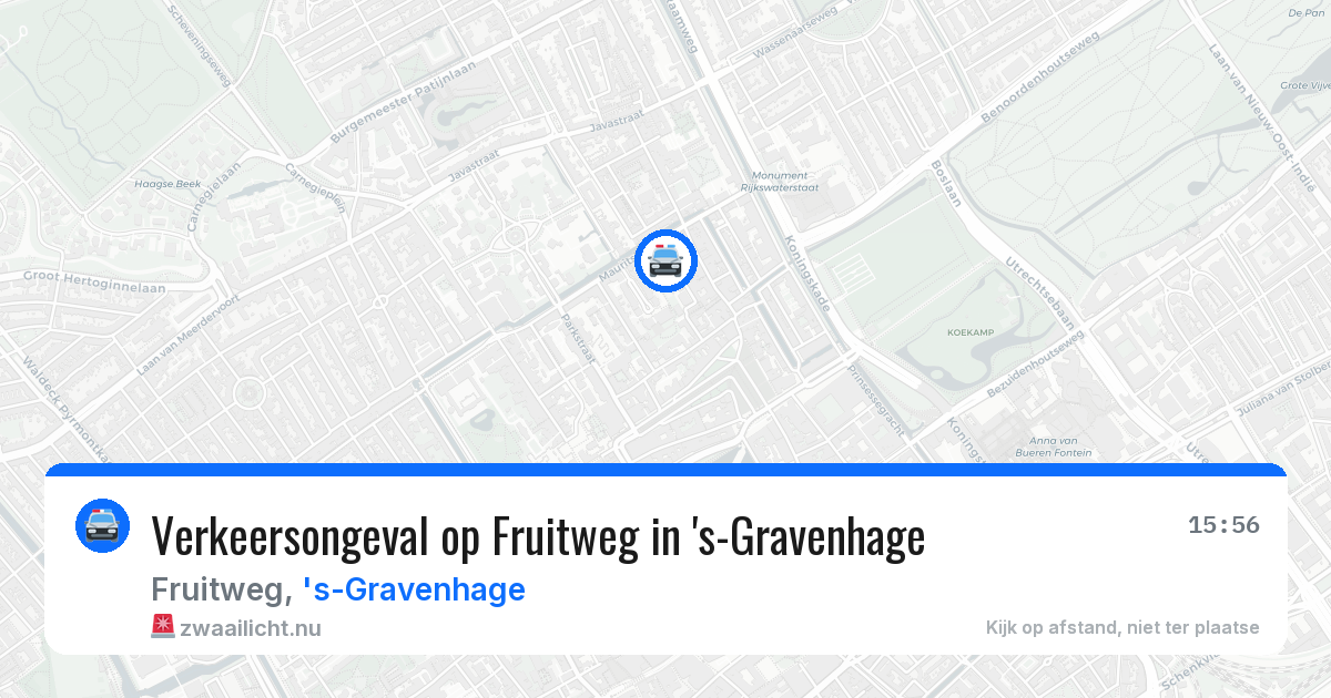 Verkeersongeval op Fruitweg in 's-Gravenhage — 7 apr 2026