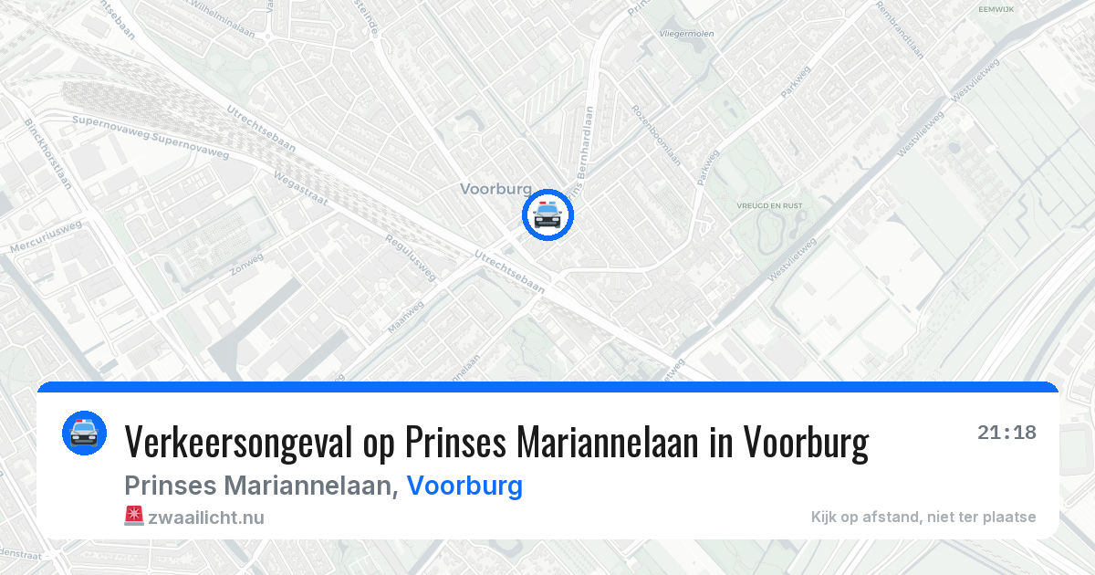 Verkeersongeval op Prinses Mariannelaan in Voorburg — 10 apr 2026
