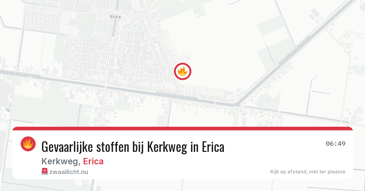 Gevaarlijke stoffen bij Kerkweg in Erica — 19 feb 2026