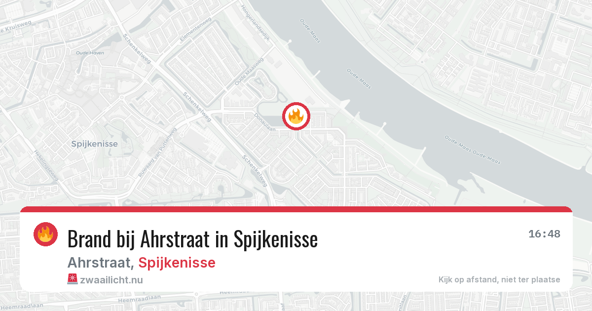 Brand bij Ahrstraat in Spijkenisse — 20 jul 2026