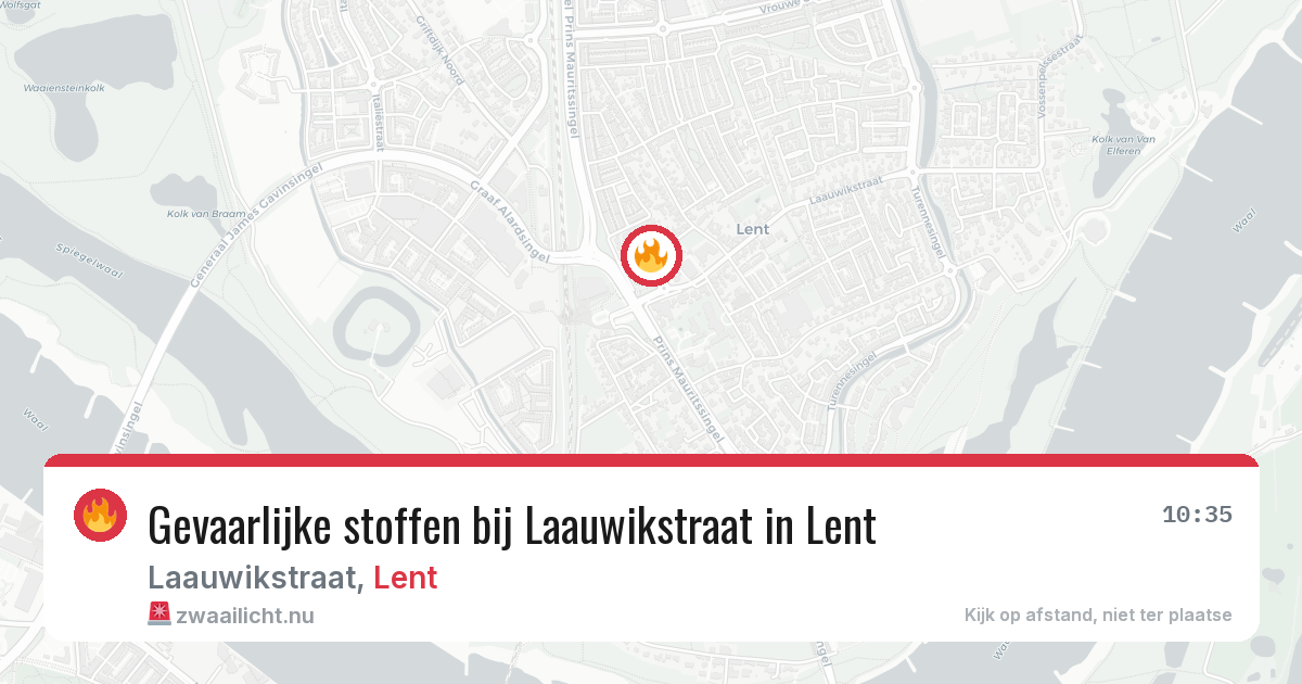 Gevaarlijke stoffen bij Laauwikstraat in Lent — 26 mrt 2026