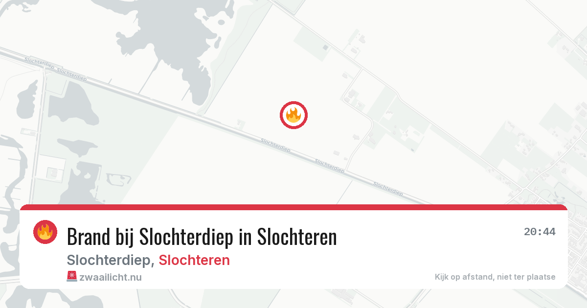 Brand bij Slochterdiep in Slochteren — 26 jul 2026