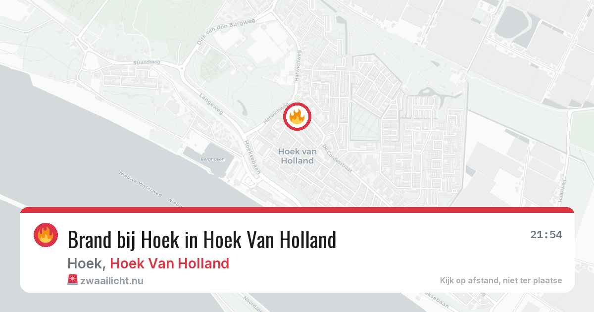Brand bij Hoek in Hoek Van Holland — 20 jul 2026