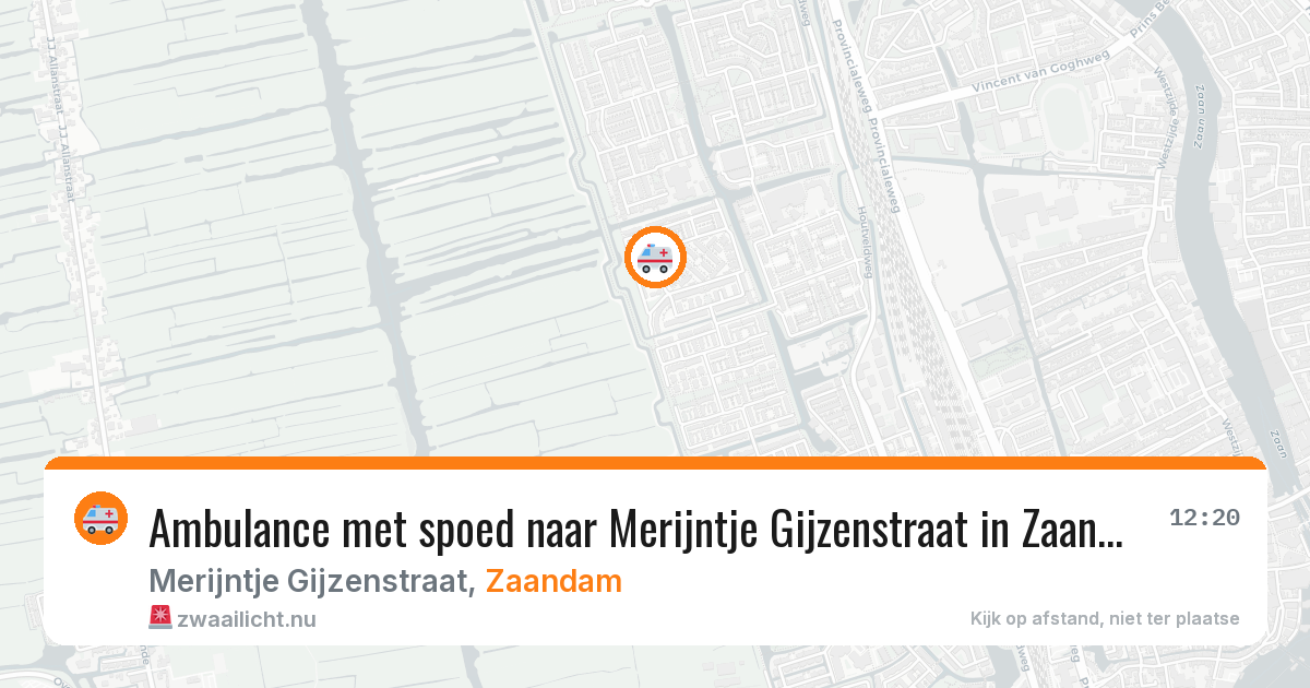 Ambulance met spoed naar Merijntje Gijzenstraat in Zaandam — 1 jun 2026