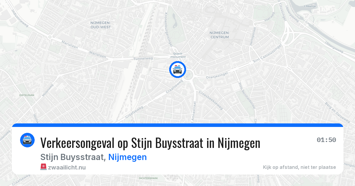 Verkeersongeval op Stijn Buysstraat in Nijmegen — 25 jan 2026
