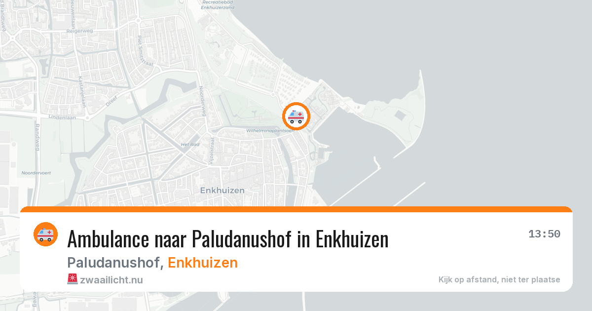 Ambulance naar Paludanushof in Enkhuizen — 18 jul 2026