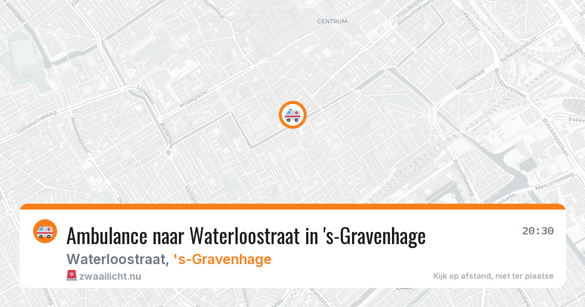 Ambulance naar Waterloostraat in 's-Gravenhage — 11 mei 2026