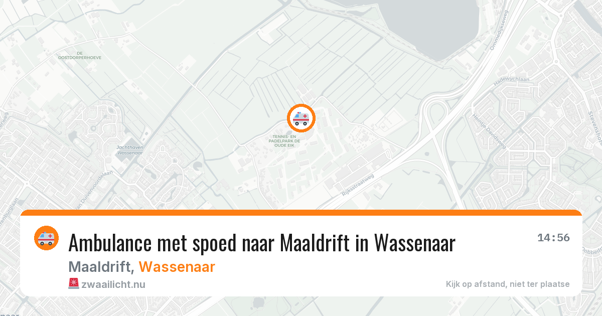 Ambulance met spoed naar Maaldrift in Wassenaar — 22 jul 2026