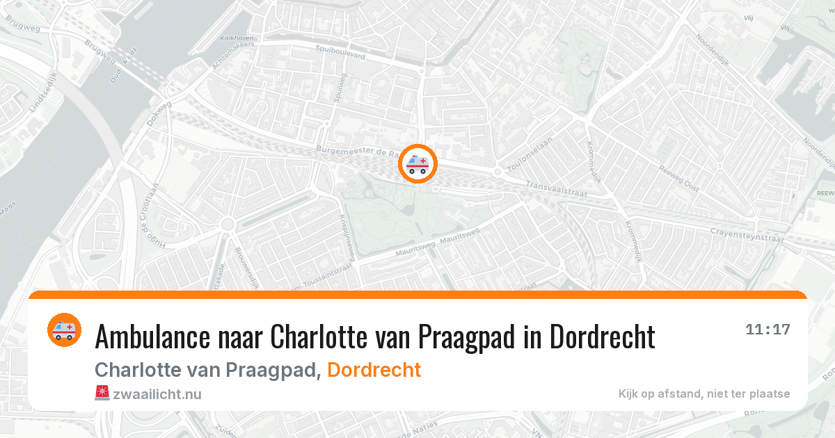 Ambulance naar Charlotte van Praagpad in Dordrecht — 12 jul 2026