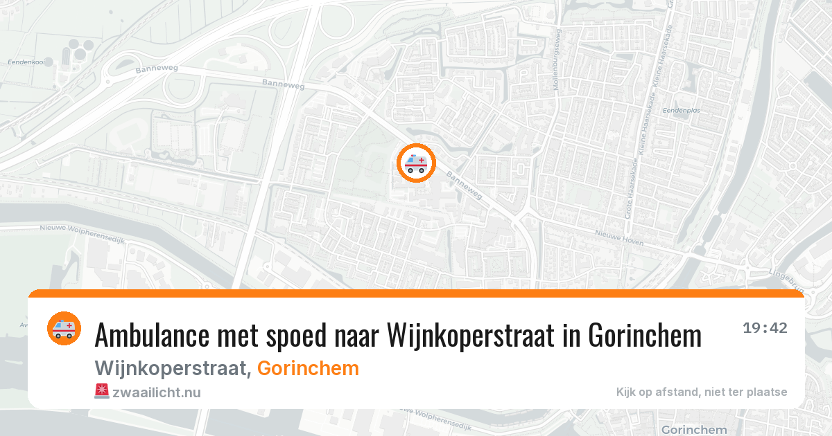 Ambulance met spoed naar Wijnkoperstraat in Gorinchem — 14 mrt 2026