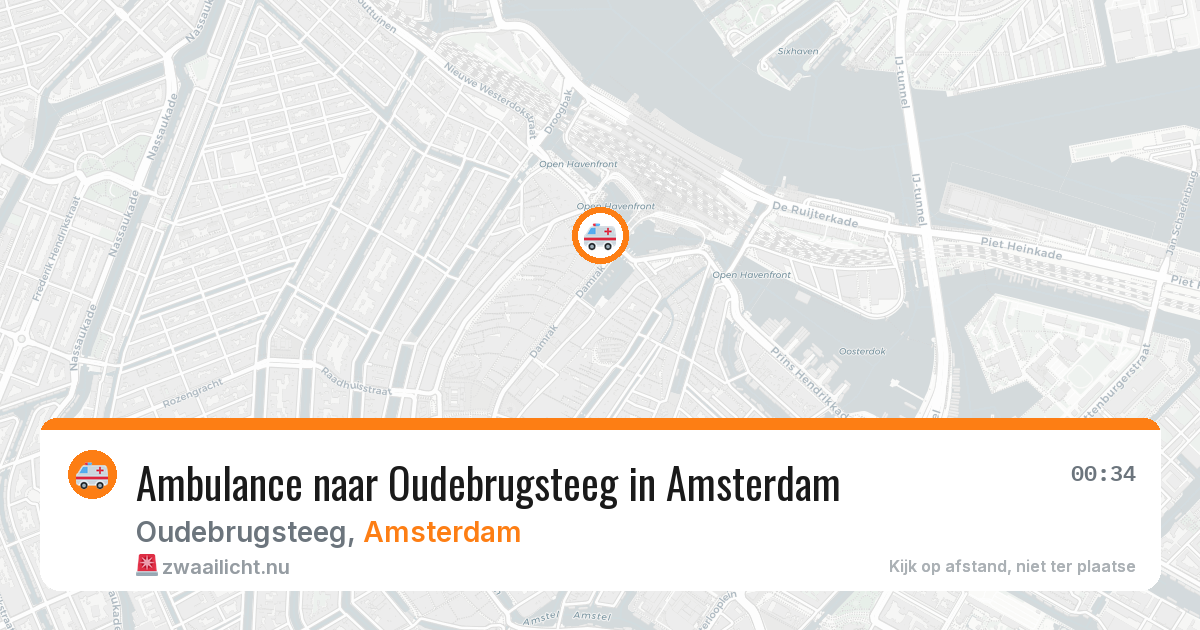 Ambulance naar Oudebrugsteeg in Amsterdam — 15 mei 2026