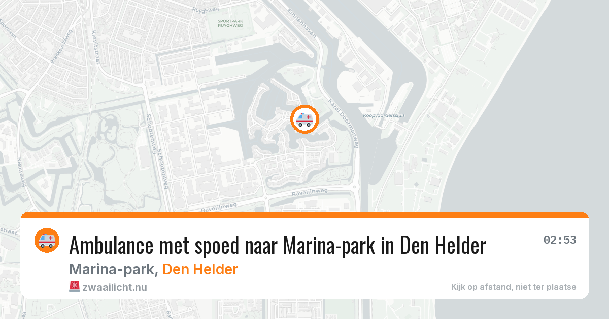 Ambulance met spoed naar Marina-park in Den Helder — 11 jul 2026