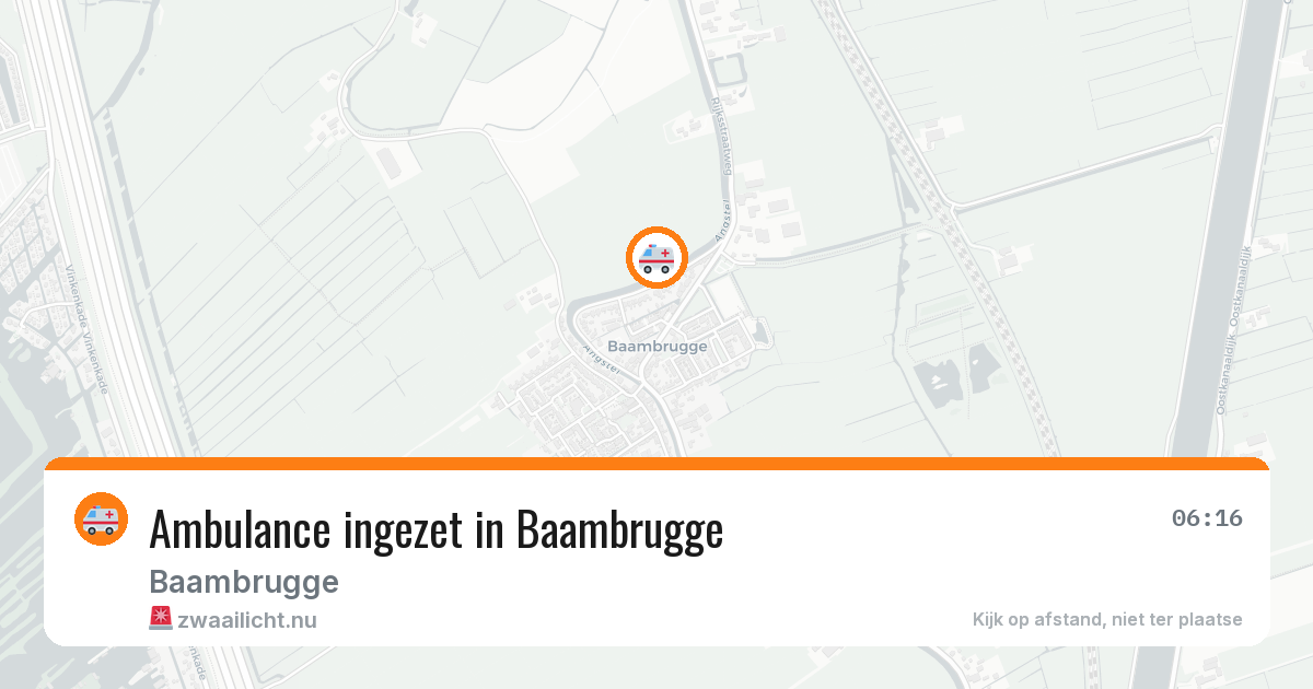 Ambulance ingezet in Baambrugge — 10 mei 2026